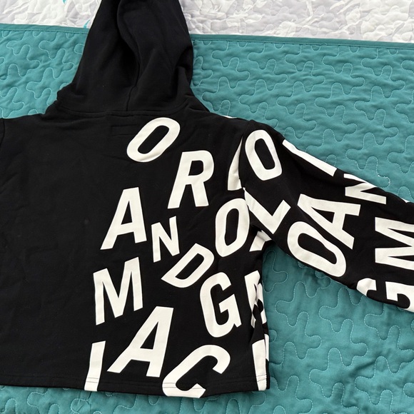 NBA Orlando Magic, Crop, Black Hoodie with Blue Lining and White Lettering - Picture 6 of 7